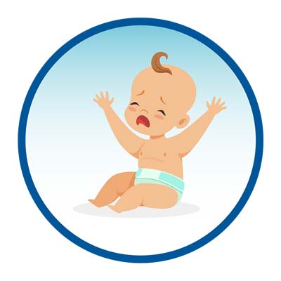 Baby crying without tears