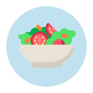 Bowl of fresh garden salad