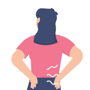 women-holding-back Person experiencing lower back pain